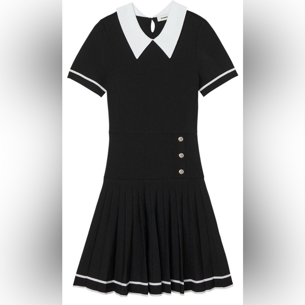 Sandro Black and White Dress